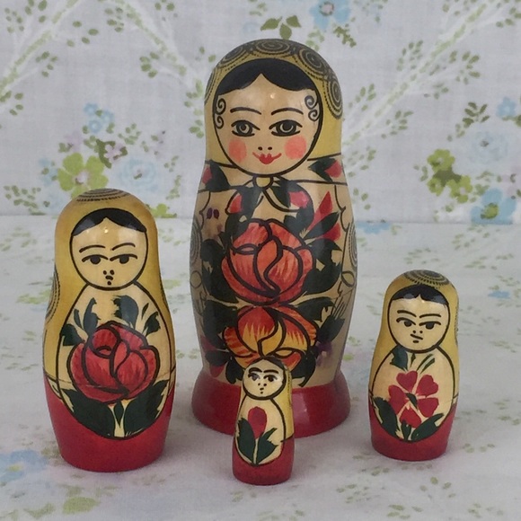 Other - Vintage Matryoshka Russian Nesting Doll Boho Set